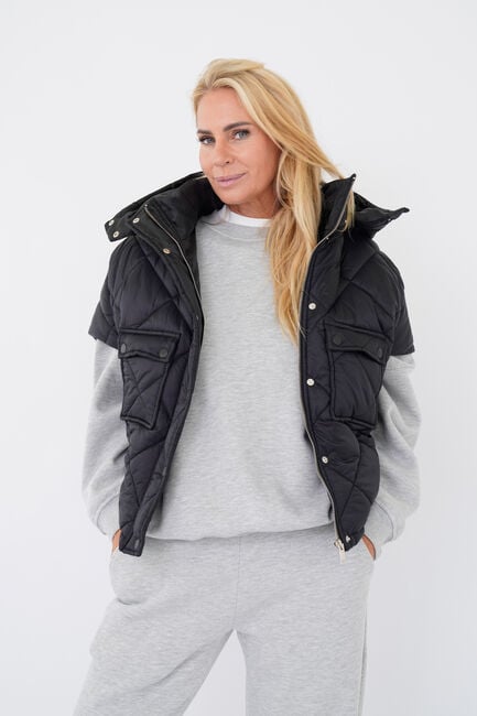 Schwarze EST'SEVEN Tops & T-shirts NARA CAPE - large