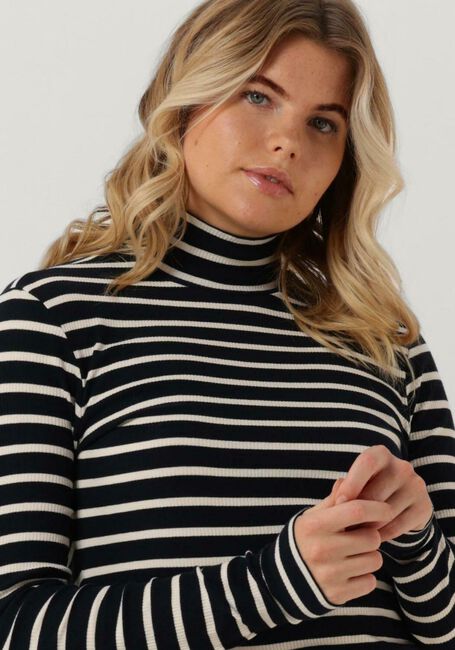 Blaue PENN & INK Tops & T-shirts COLL NECK STRIPE - large
