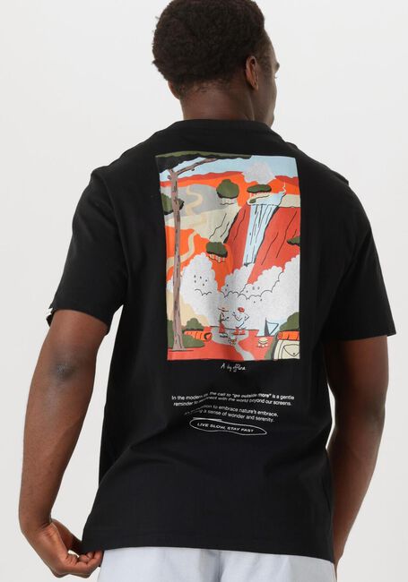 Schwarze ANERKJENDT T-shirt AKKIKKI GO OUTSIDE MORE SS TEE - large