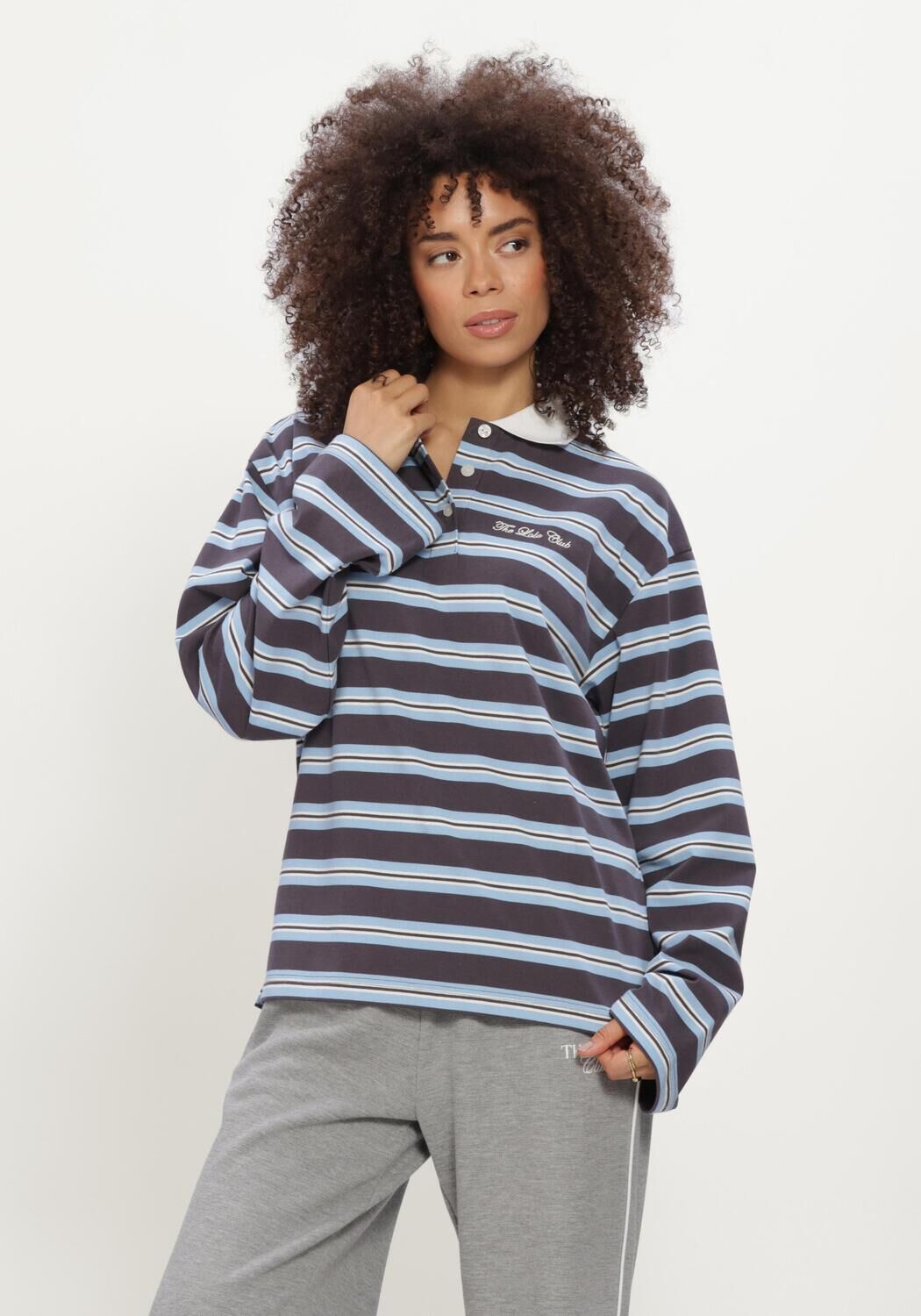 Dunkelblau THE LOLA CLUB Pullover EMILIA POLO - large