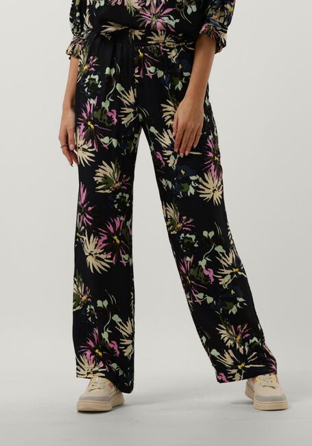 Schwarze SCOTCH & SODA Weite Hose GIA - MID RISE WIDE LEG PRINTED SILKY TROUSERS - large