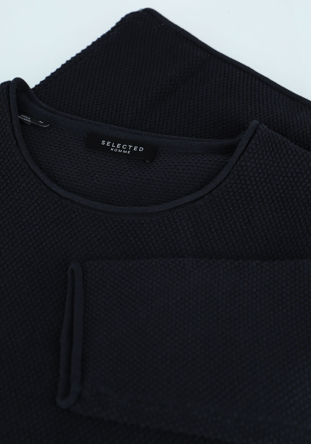 Dunkelblau SELECTED MEN Pullover ROCKY CREW NECK B WEBS - large