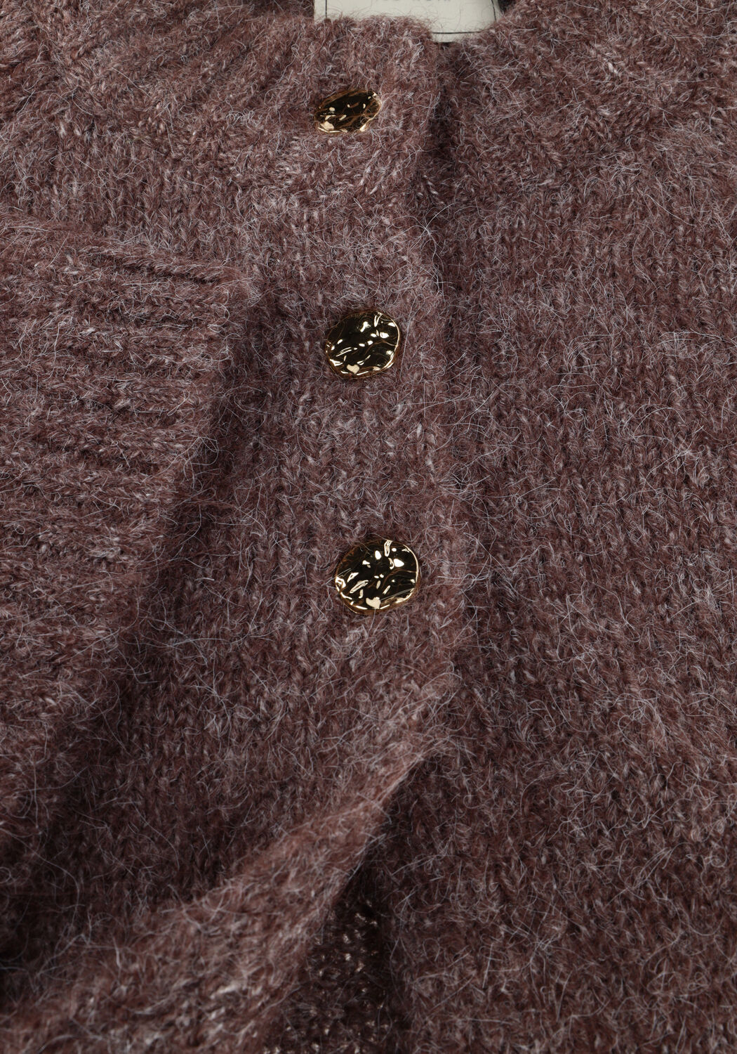 Braune NEO NOIR Pullover BENUTA FLUFFY KNIT CARDIGAN - large