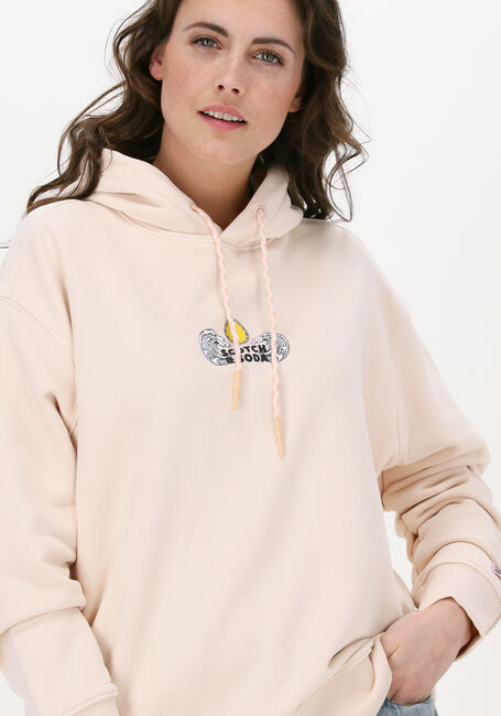Hell-Pink SCOTCH & SODA Sweatshirt LOOSE-FIT HOODIE WITH GRAPHICS - large