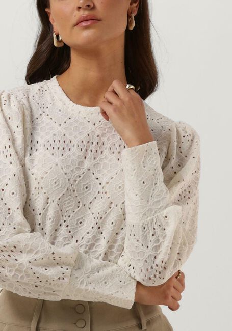 Weiße OBJECT Blusen OBJFEODORA L/S TOP NOOS - large