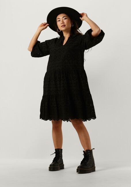 Schwarze NOTRE-V Minikleid NV-DONNA DRESS BRODERIE ANGLAISE DRESS - large