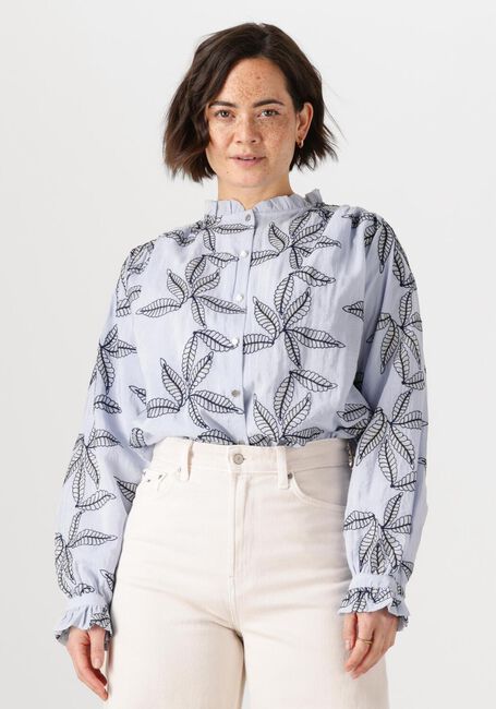 Blaue NUKUS Blusen JENNA BLOUSE EMBROIDERY - large