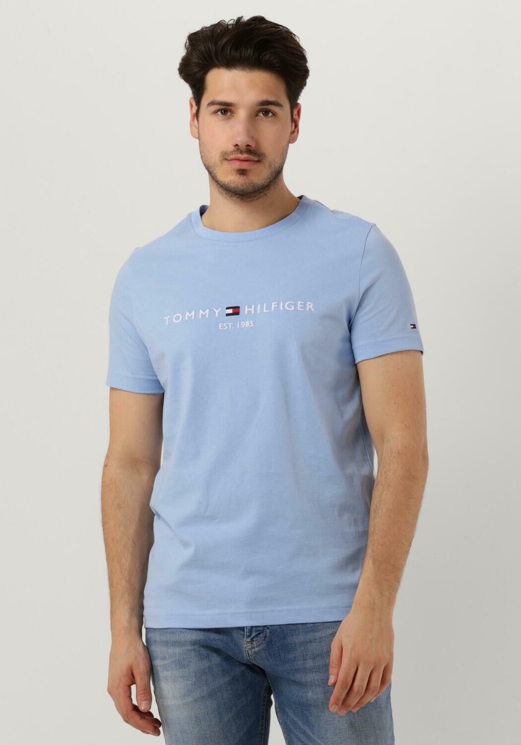 hellblau tommy hilfiger t shirt tommy logo tee
