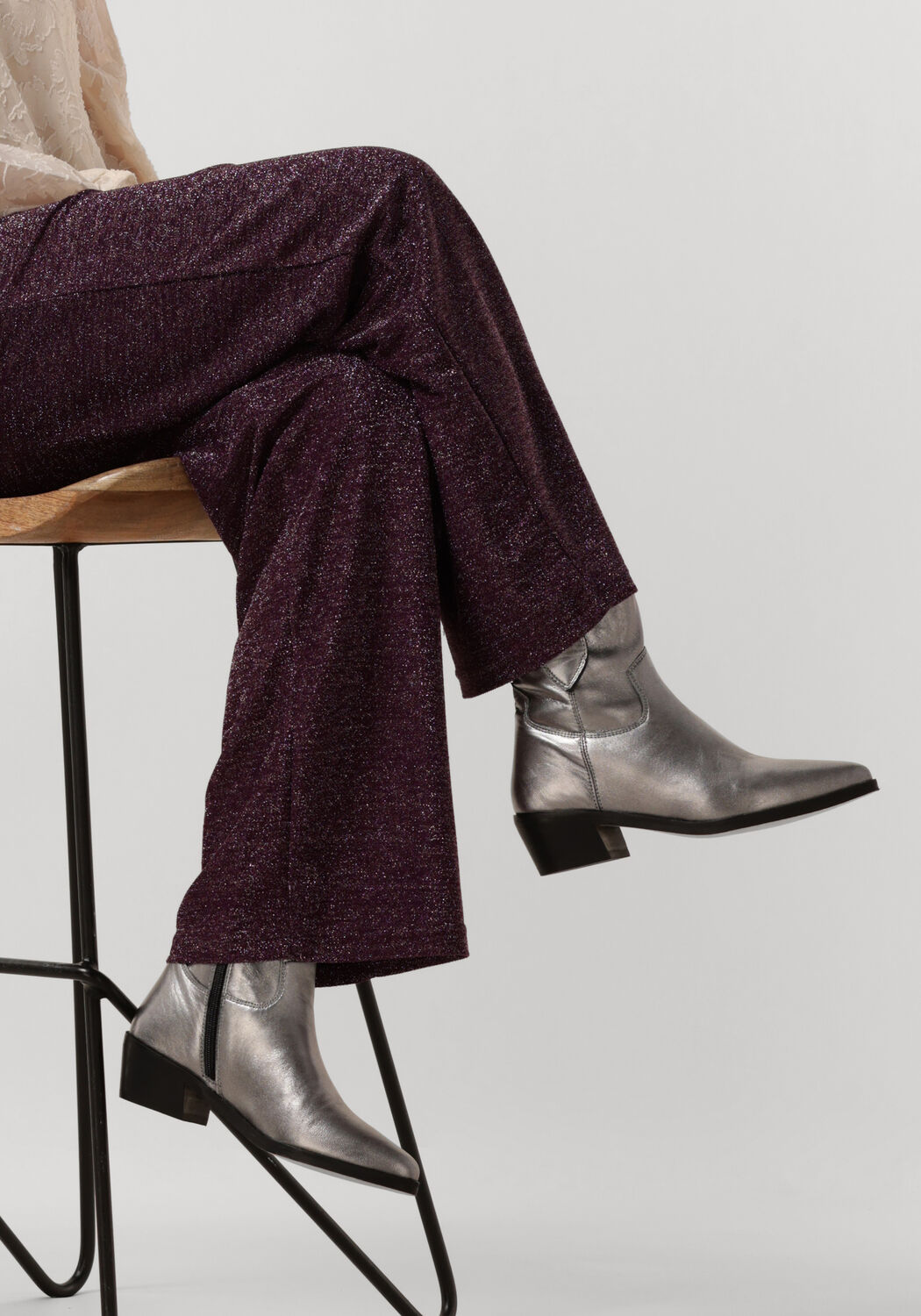 Silberne NOTRE-V Stiefeletten FRU110 - large