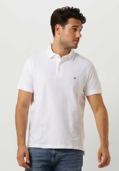 Weiße TOMMY HILFIGER Polo-Shirt CORE 1985 SLIM POLO - large