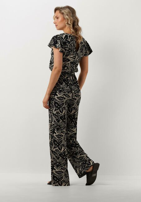 Schwarze JANSEN AMSTERDAM Jumpsuit VFB445 JERSEY PRINTED JUMPSUIT SQUARE NECKLINE - large
