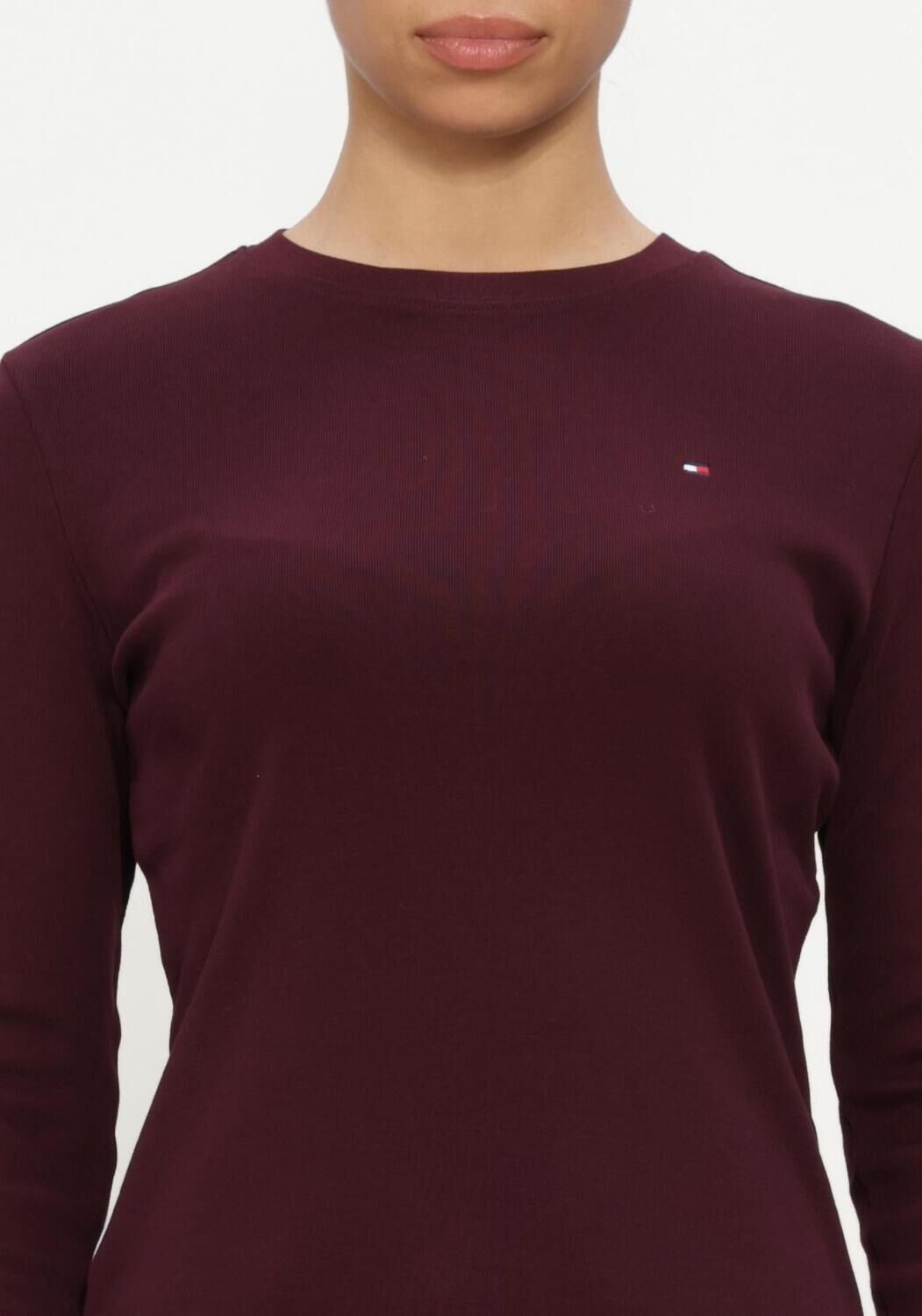 Bordeaux TOMMY HILFIGER T-shirt CODY SLIM C-NK L/S T-SHIRT - large