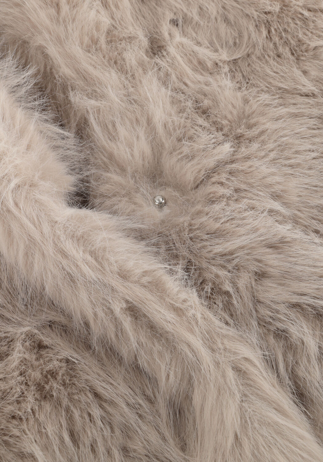 Beige OBJECT Fake-Fur-Jack OBJISADORA L/S LO HAIRY COAT - large