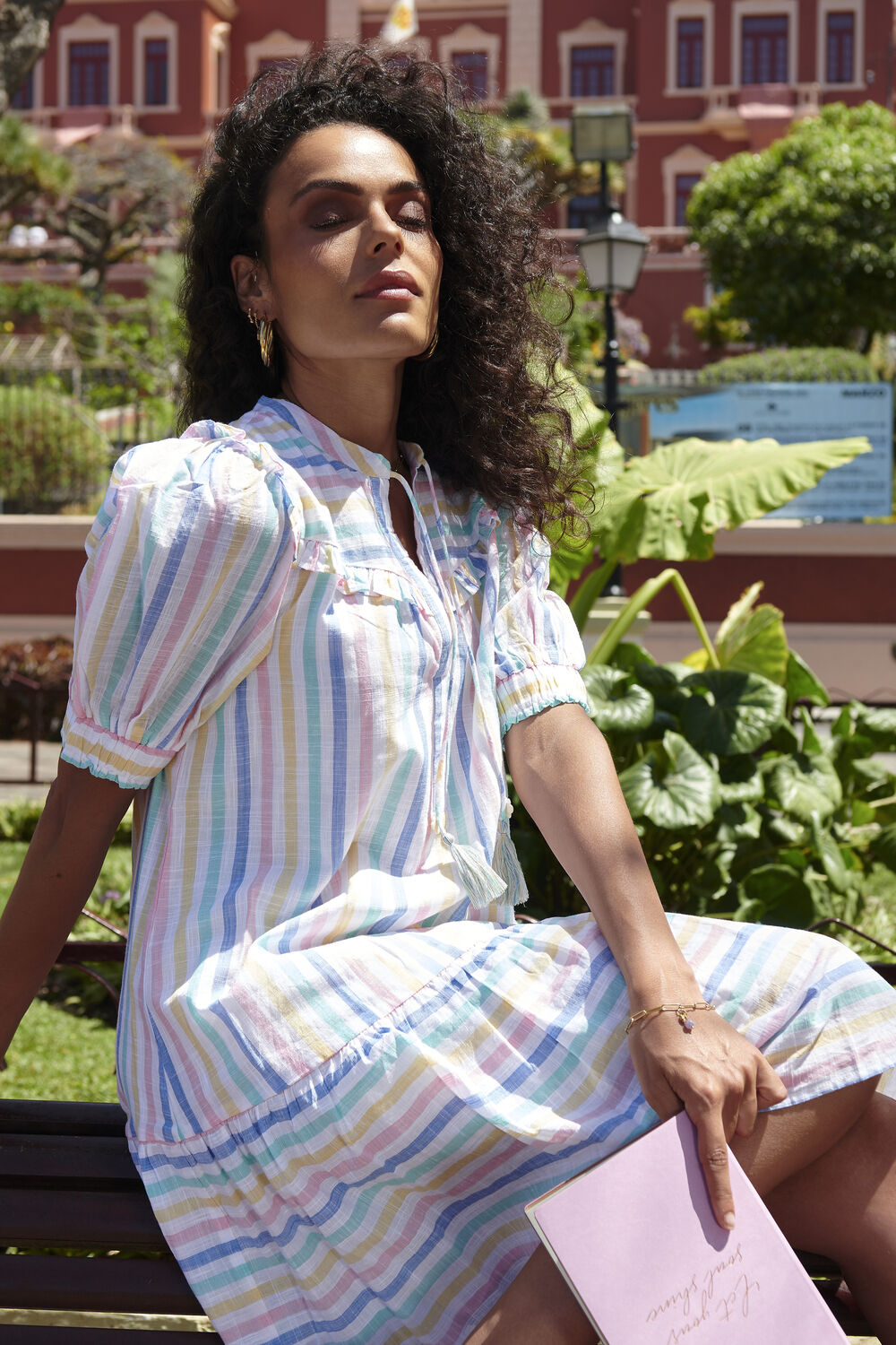 Mehrfarbige/Bunte MOLIIN Minikleid JIGI - large