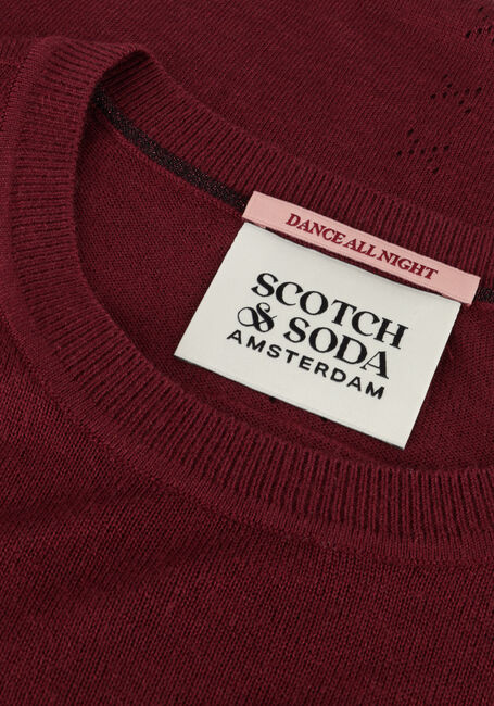 Bordeaux SCOTCH & SODA T-shirt SHORT SLEEVED CREW NECK PULLOVER - large