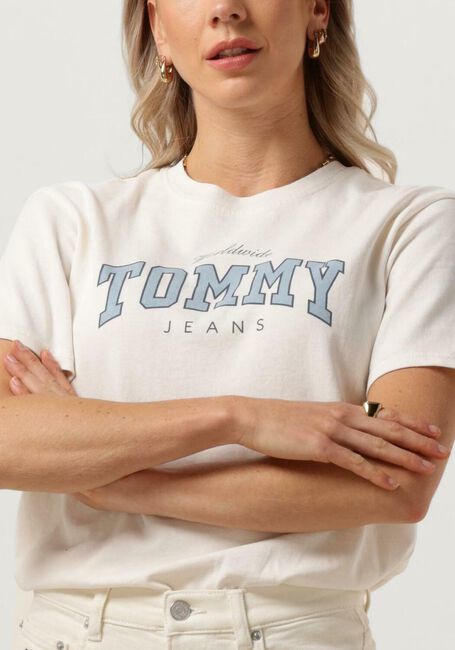 Weiße TOMMY JEANS T-shirt TJW RLX VARSITY LUX TEE - large