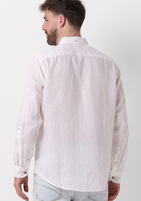 Weiße SCOTCH & SODA Casual-Oberhemd LINEN SHIRT WITH ROLL-UP - large