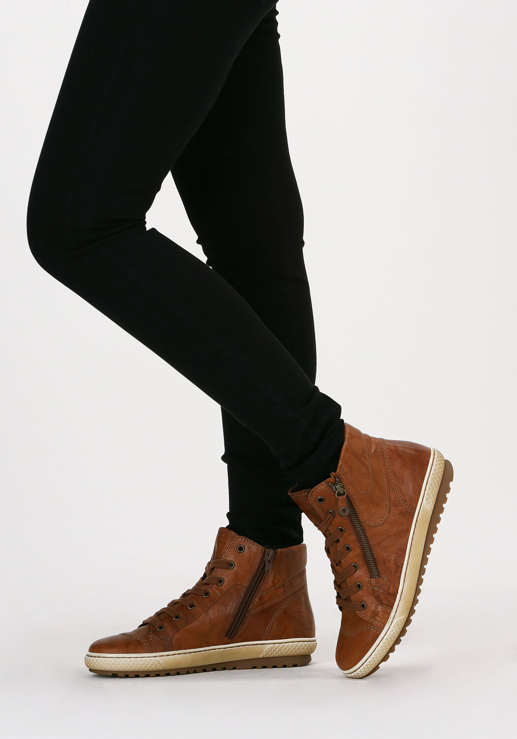 Cognacfarbene GABOR Sneaker High 754 - large