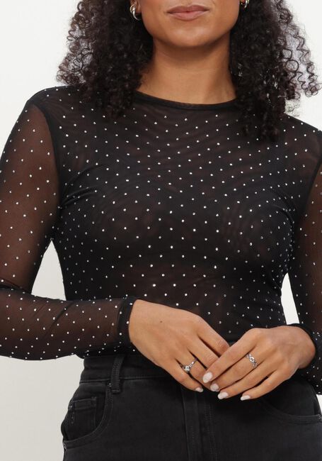 Schwarze STUDIO AR Top INES GLITTER MESH - large