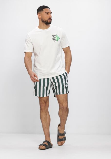 Gr&uuml;ne SHIWI Badehosen SWIMSHORT BROAD STRIPE - large