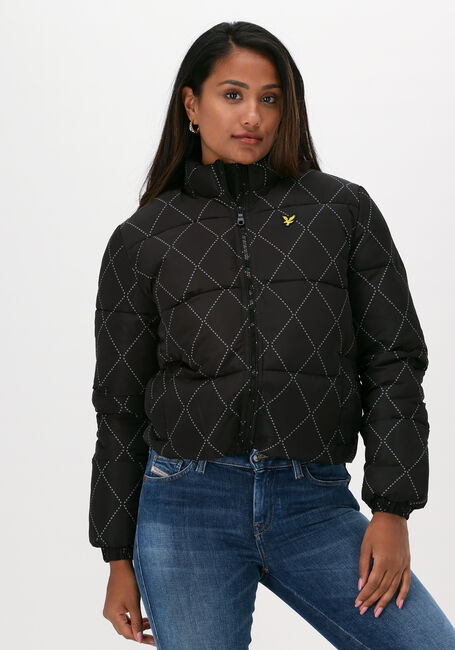 Schwarze LYLE & SCOTT Wattierte Jack ARGYLE PUFFER JACKET - large