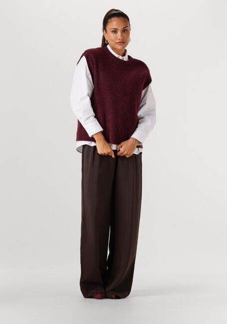 Braune BY-BAR Weite Hose UMA SATIN STRIPE PANTS - large