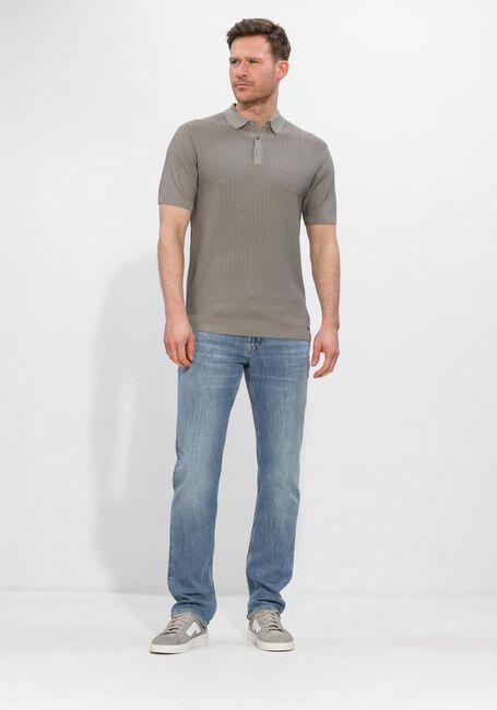 Taupe GENTILUOMO Polo-Shirt POLO 3 BUTTONS SS - large