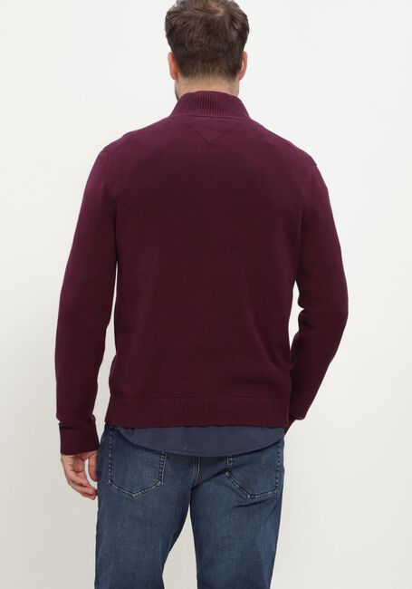 Bordeaux TOMMY JEANS Pullover TJM SLM ESS LIGHT &frac14; ZIP SWTR EXT - large