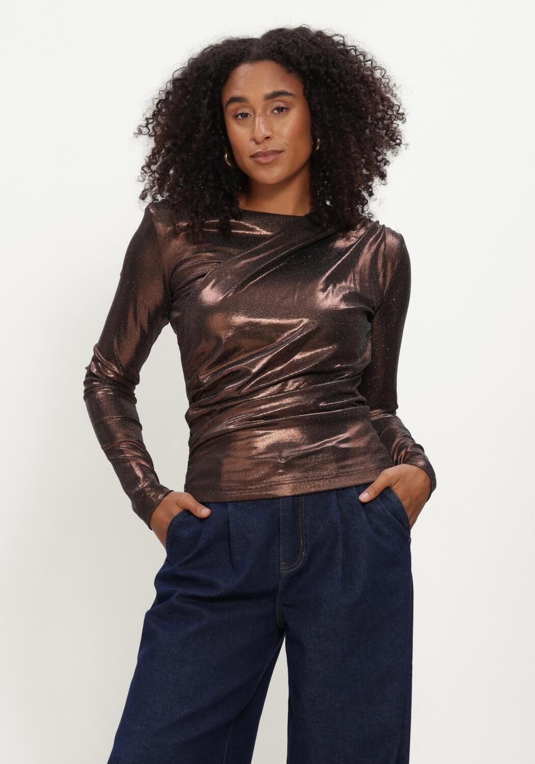 Bronzefarbene STUDIO AMAYA Top PARTY TOP - large