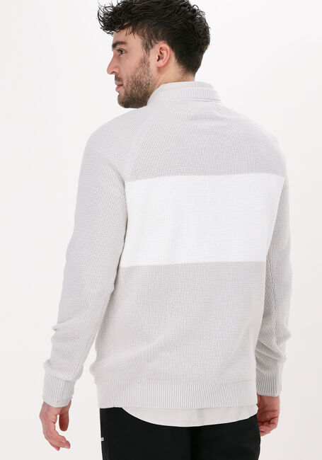 Sand CALVIN KLEIN Pullover TEXTURED BLOCKING SWEATER - large