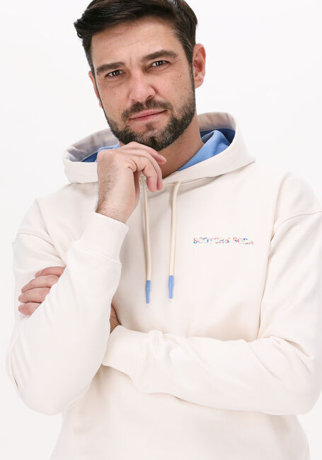 Nicht-gerade weiss SCOTCH & SODA Sweatshirt HOODED LOGO FELPA SWEATSHIRT IN ORGANIC COTTON - large