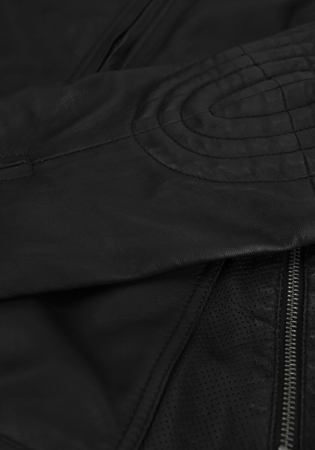 Schwarze GOOSECRAFT Lederjack BIKER919 - large