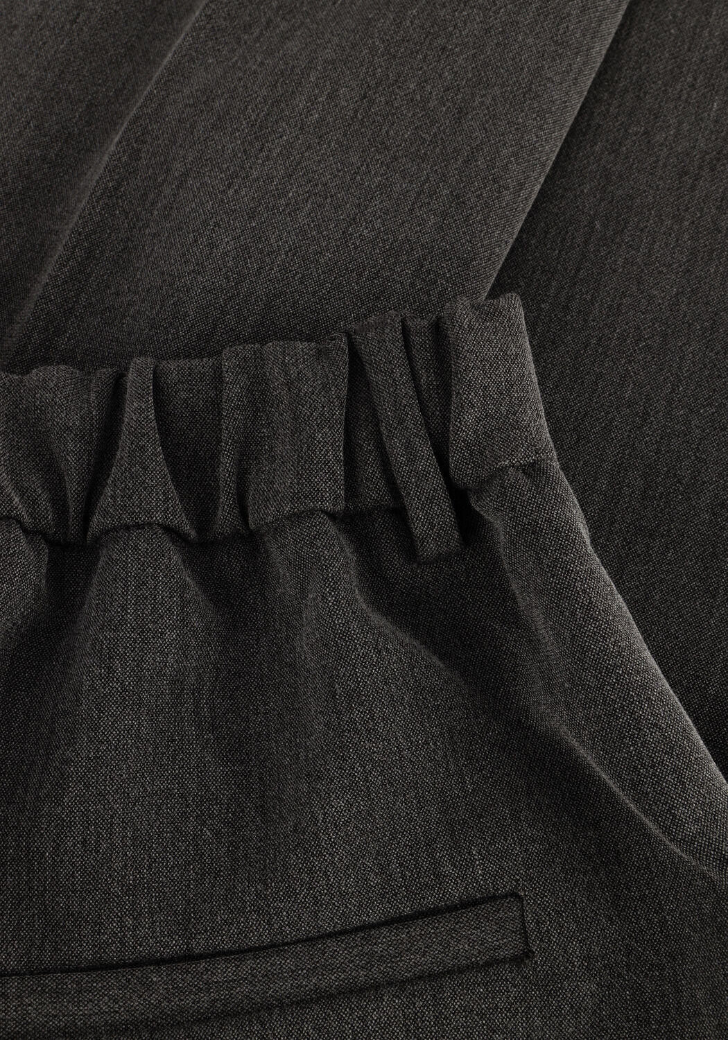 Dunkelgrau Y.A.S. Hose YASLIKKA HW WIDE PANTS - large