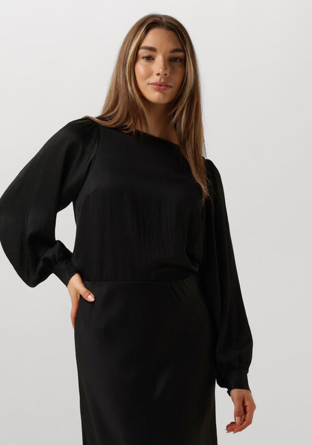 Schwarze SUMMUM Top TOP LONG SLEEVES SILKY TOUCH - large