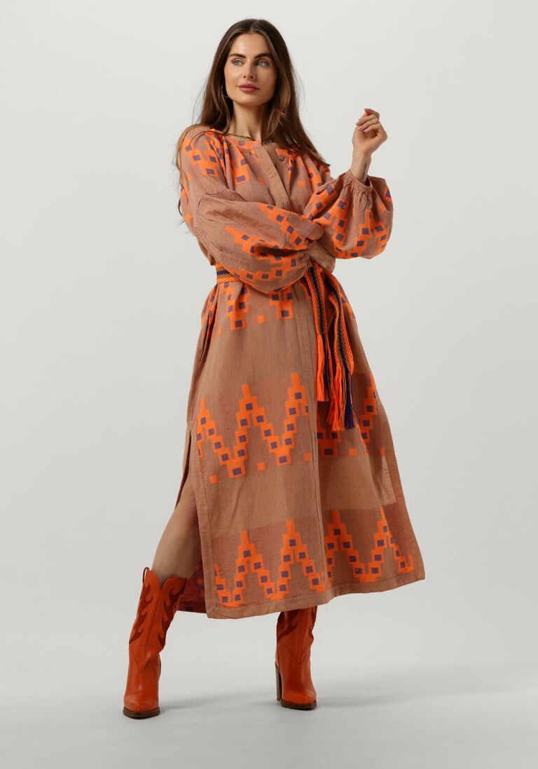 orangene devotion maxikleid korali