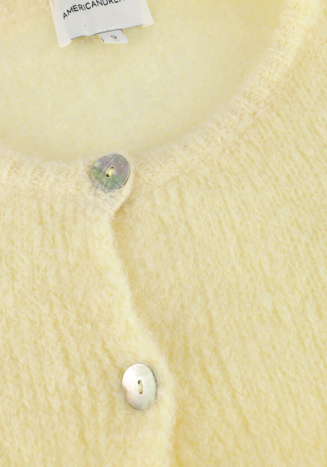 Gelbe AMERICAN DREAMS Strickjacke SUSAN ALPACA CARDIGAN - large