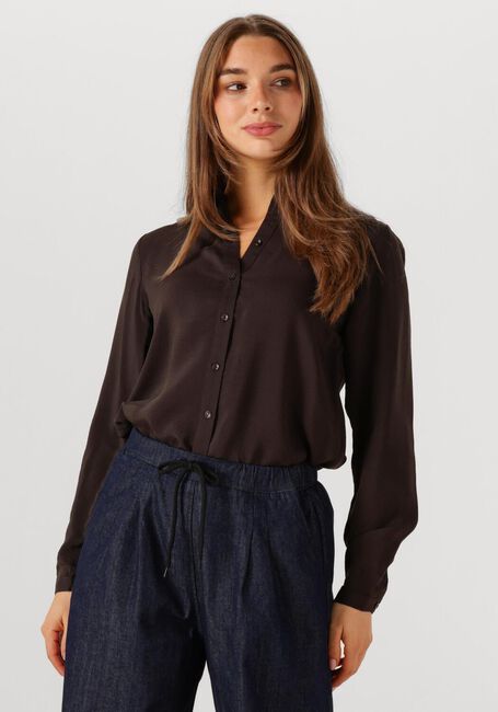 Braune BY-BAR Blusen DONNA SATIN STRIPE BLOUSE - large