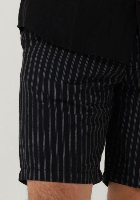 Schwarze SELECTED HOMME Kurze Hose SLHREGULAR OWEN LINEN SHORTS - large