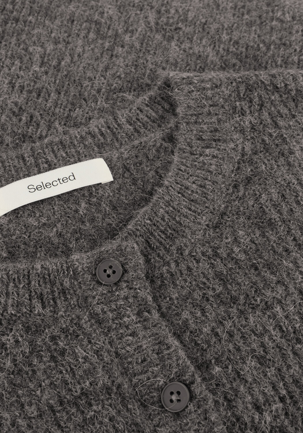 Graue SELECTED WOMEN Spencer SLFLULU SL BUTTON O-NECK VEST EX - large