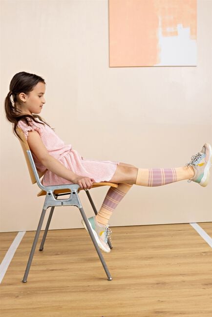 Orangene NONO Socken RABI STRIPED SOCK - large