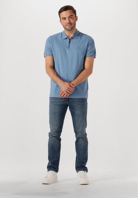 Blaue BOSS ORANGE Polo-Shirt PASSERZIP - large