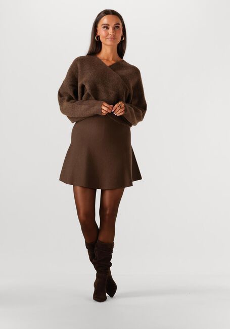 Braune MSCH COPENHAGEN Pullover MSCHZINELLE HOPE WRAP PULLOVER - large