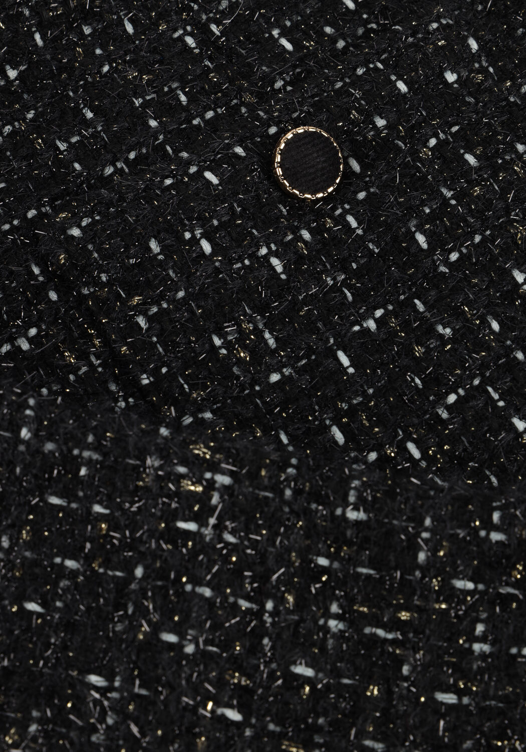 Schwarze NUKUS Minirock ALISA SKIRT LUREX - large