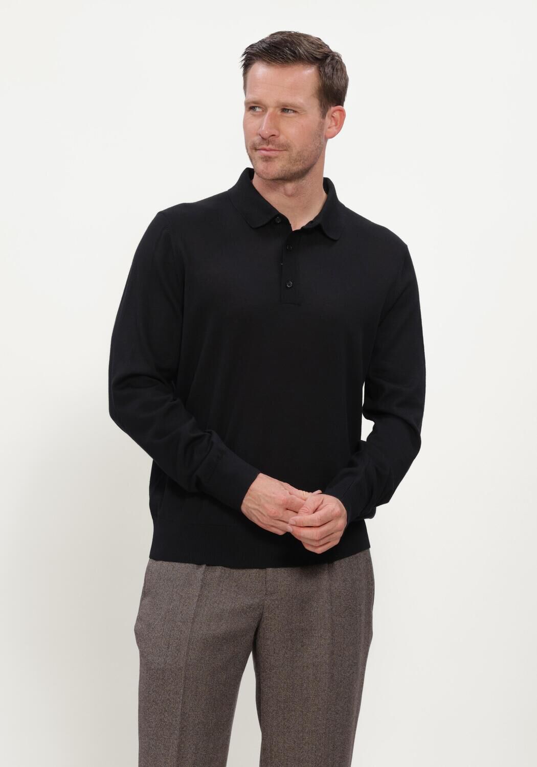 Schwarze BOSS BLACK Pullover H-LANCIONE - large