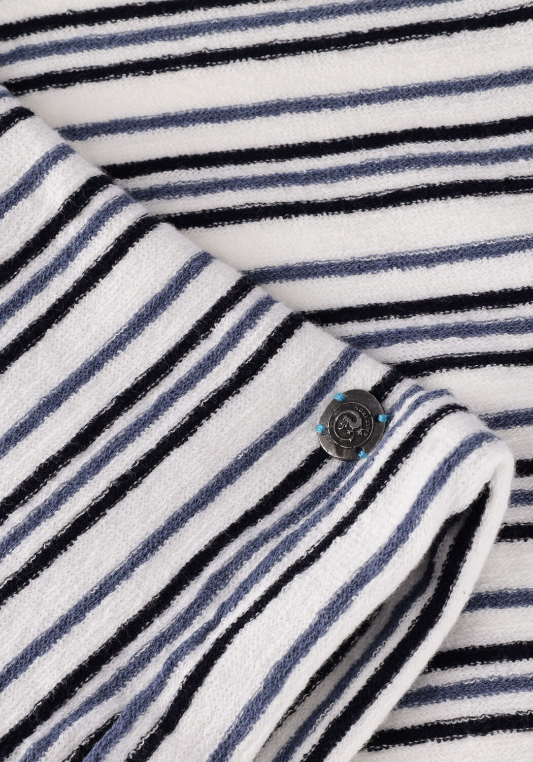 Blaue CAST IRON T-shirt SHORT SLEEVE R-NECK RELAXED FIT BOUCL&Eacute; STRIPE - large