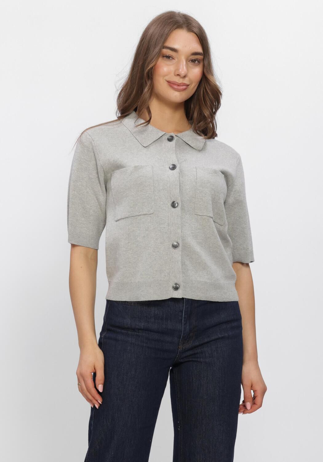 Graue MY ESSENTIAL WARDROBE Strickjacke MWSTINO KNIT CARDIGAN - large