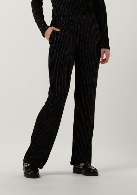 Schwarze ANOTHER LABEL Schlaghose RIVOLI VELVET PANTS - large