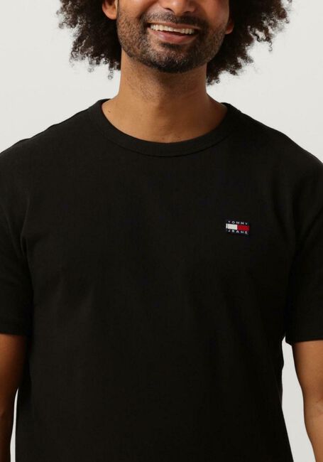 Schwarze TOMMY JEANS T-shirt TJM CLASSIC WAFFLE TEE S - large