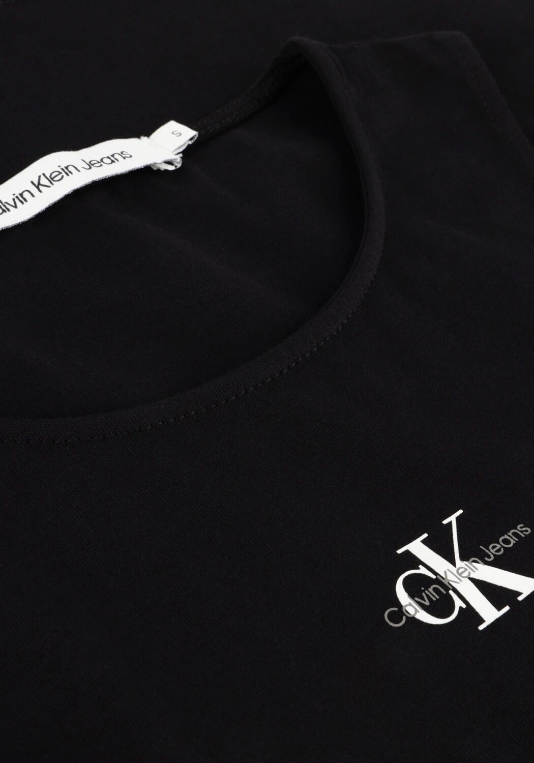 Schwarze CALVIN KLEIN Top MICRO MONOLOGO RACER BACK - large