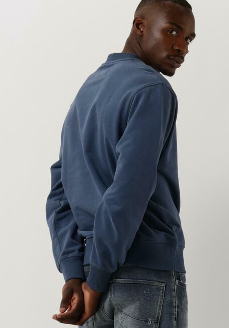 Blaue CALVIN KLEIN Pullover MICRO MONOLOGO CREW NECK - large